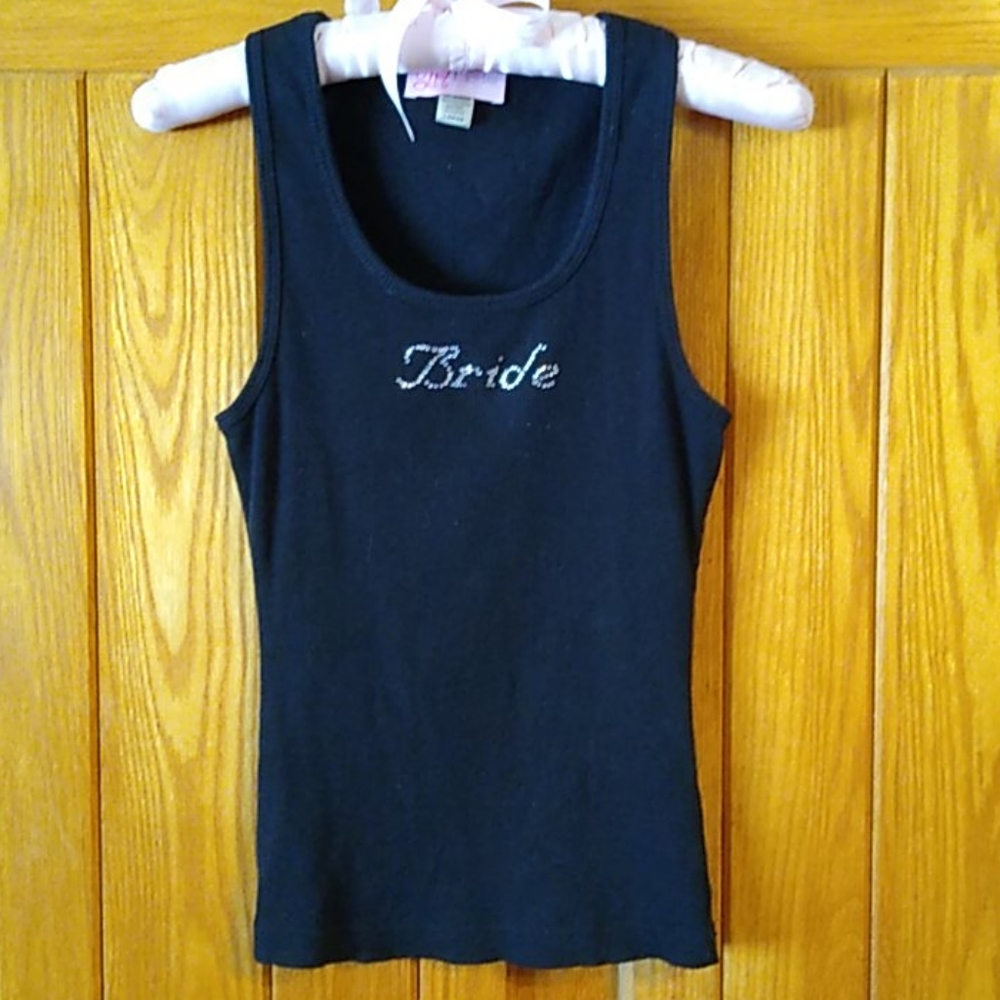 'Bride' Ribbed Tank Top. Size L